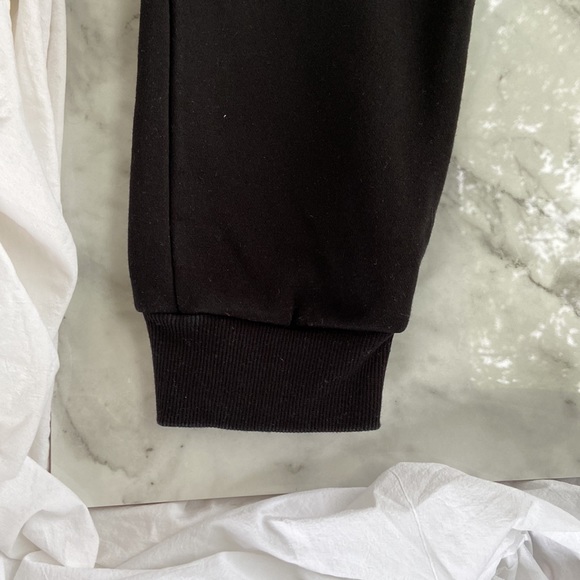 Plain Black Sweatpants with Drawstring Waist - Picture 5 of 5